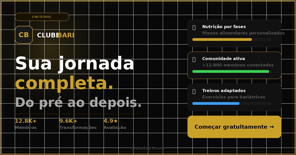 Treinos adaptados e comunidade ClubeBari